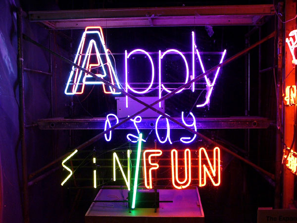 chiplis recent neon sculpture